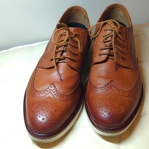 Wingtip mens shoes brown sz 10